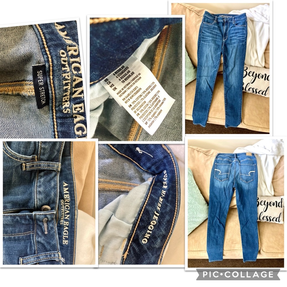 American Eagle women’s size 6 Reg dark wash jeans